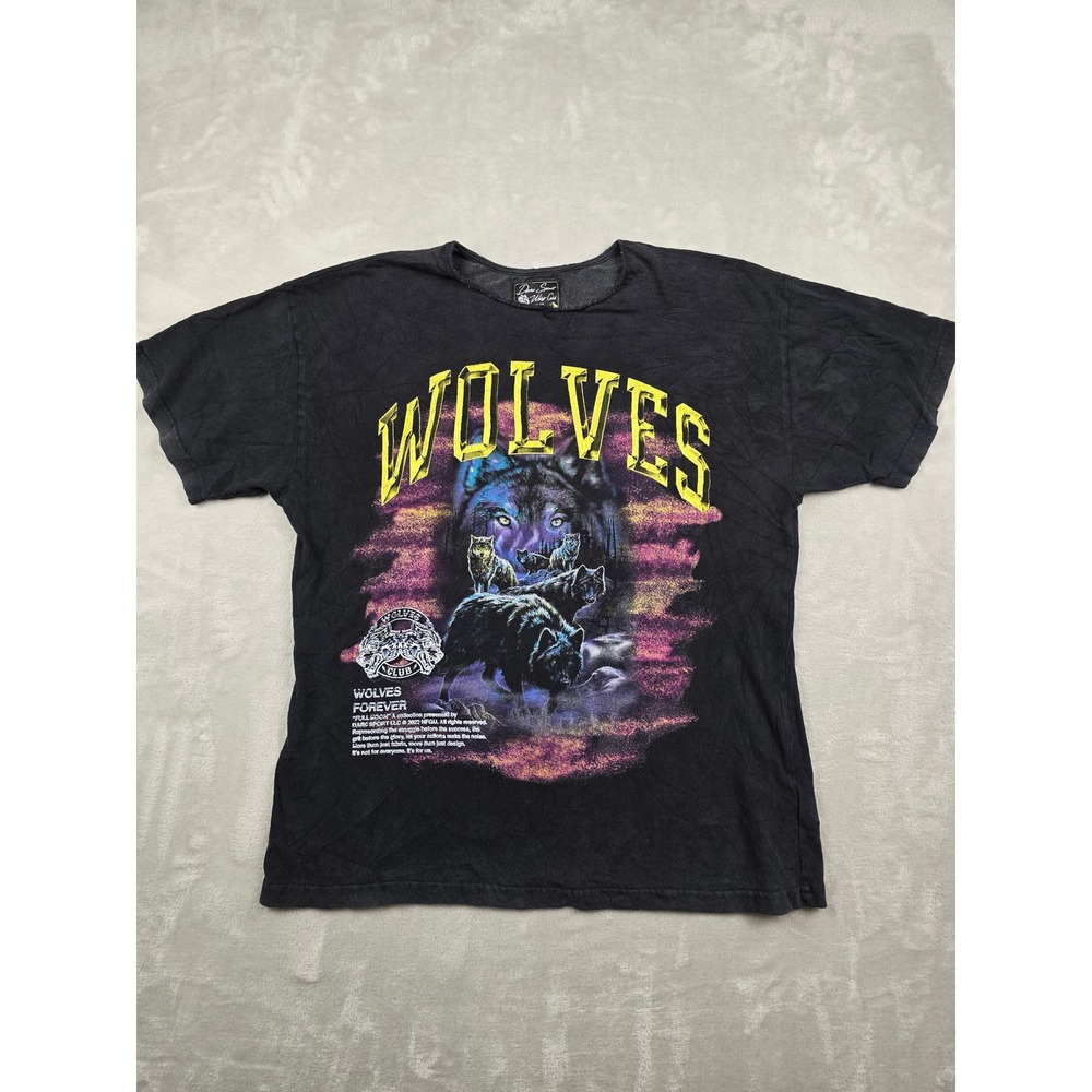 Darc Sport Premium Vintage Collection T-Shirt Mens M Black Wolves Club Oversized